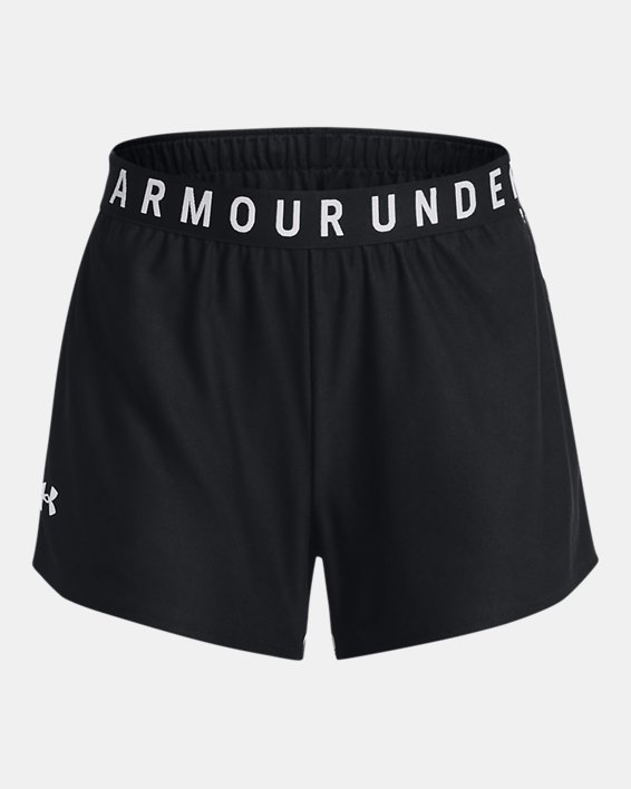 Women's UA Play Up 3.0 Printed Shorts in Black image number 4